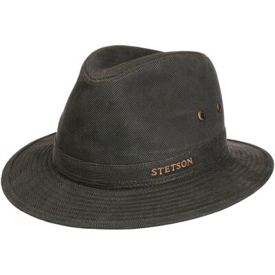 Chapeau en Tissu Herringbone Traveller by Stetson anthracite-noir L (58-59 cm) Chapeau en Tissu Herringbone Traveller by Stetson anthracite-noir L (58-59 cm)