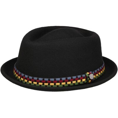 Chapeau Knit Colour Band Pork Pie by Lierys noir L (58-59 cm) Chapeau Knit Colour Band Pork Pie by Lierys noir L (58-59 cm)