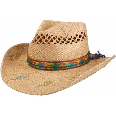 Chapeau de Raphia Western Festival by Stetson nature S (54-55 cm) Chapeau de Raphia Western Festival by Stetson nature S (54-55 cm)