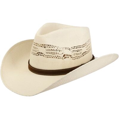 Chapeau en Paille Western Vented Toyo by Stetson blanc crème M (56-57 cm) Chapeau en Paille Western Vented Toyo by Stetson blanc crème M (56-57 cm)