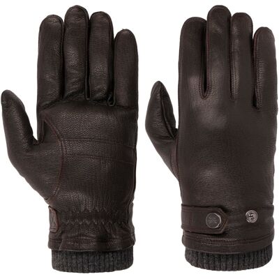 Gants en Cuir Freddie by Pearlwood marron 9 HS Gants en Cuir Freddie by Pearlwood marron 9 HS