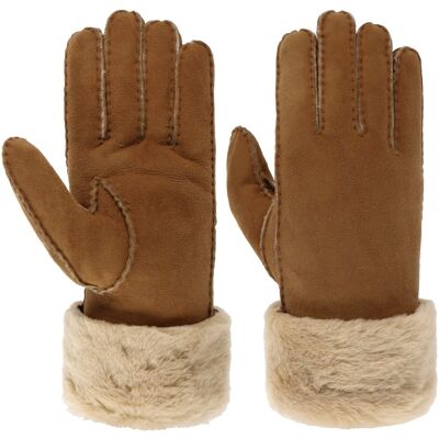 Gants en Cuir Emma by Pearlwood marron 8 HS Gants en Cuir Emma by Pearlwood marron 8 HS