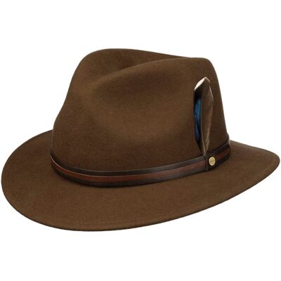 Chapeau en Laine Brooksville Traveller by Stetson marron L (58-59 cm) Chapeau en Laine Brooksville Traveller by Stetson marron L (58-59 cm)