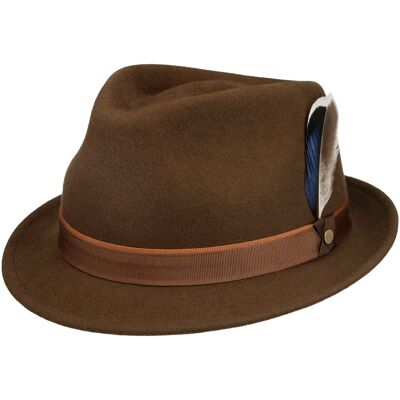 Chapeau en Laine Hulbert Trilby by Stetson marron XL (60-61 cm) Chapeau en Laine Hulbert Trilby by Stetson marron XL (60-61 cm)