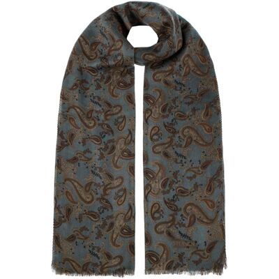 Écharpe en Laine Belsay Paisley by Stetson marron-gris One Size Écharpe en Laine Belsay Paisley by Stetson marron-gris One Size