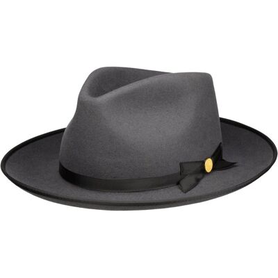 Chapeau Alcester Fedora 160 Years by Stetson gris 63 cm Chapeau Alcester Fedora 160 Years by Stetson gris 63 cm