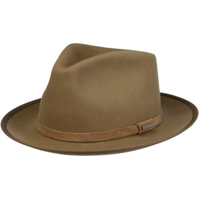 Chapeau en Laine Tascona Fedora by Stetson beige XL (60-61 cm) Chapeau en Laine Tascona Fedora by Stetson beige XL (60-61 cm)