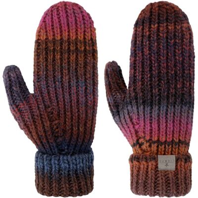 Moufles Multicolour by Lierys marron foncé One Size Moufles Multicolour by Lierys marron foncé One Size