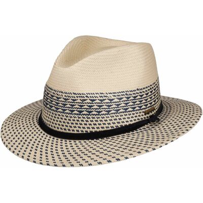 Chapeau Meola Twotone Traveller by Stetson nature-bleu M (56-57 cm) Chapeau Meola Twotone Traveller by Stetson nature-bleu M (56-57 cm)