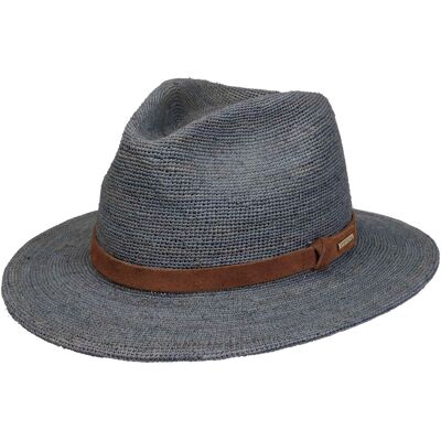 Chapeau de Raphia Maradino Crochet by Stetson bleu pigeon S (54-55 cm) Chapeau de Raphia Maradino Crochet by Stetson bleu pigeon S (54-55 cm)
