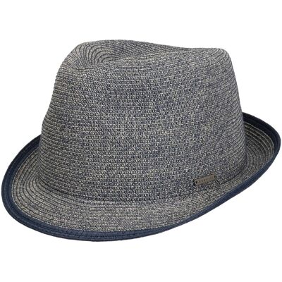 Chapeau en Paille Crenford Trilby by bugatti bleu foncé L (58-59 cm) Chapeau en Paille Crenford Trilby by bugatti bleu foncé L (58-59 cm)