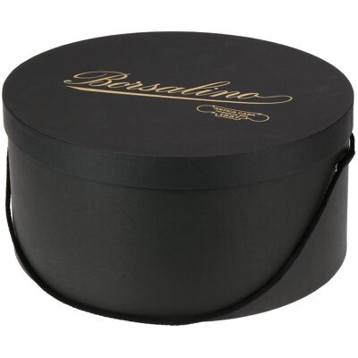 Boîte à Chapeau Ronde by Borsalino noir 48 cm Boîte à Chapeau Ronde by Borsalino noir 48 cm