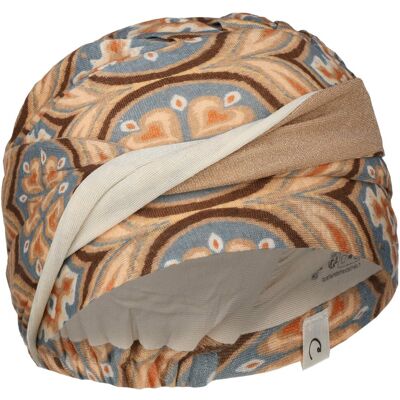 Turban Shakti Touch of Gold by Christine Headwear beige-bleu One Size Turban Shakti Touch of Gold by Christine Headwear beige-bleu One Size