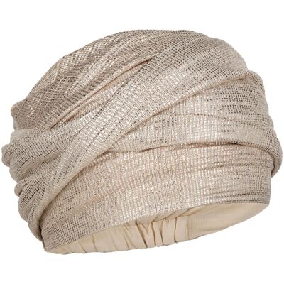 Turban Zoya Silver Glitter by Christine Headwear beige clair One Size Turban Zoya Silver Glitter by Christine Headwear beige clair One Size