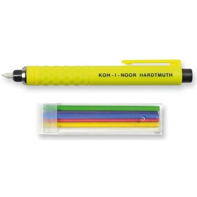 Koh-i-Noor, Écriture + dessin, Schneiderkreide - Set 1 Fallbleistift + 6 farbige Minen, im Blister (6x) Koh-i-Noor, Écriture + dessin, Schneiderkreide - Set 1 Fallbleistift + 6 farbige Minen, im Blister (6x)