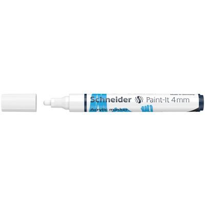 Schneider, Marqueur, paint-it 320 marqueur acrylique 4 mm 15 cm blanc Schneider, Marqueur, paint-it 320 marqueur acrylique 4 mm 15 cm blanc