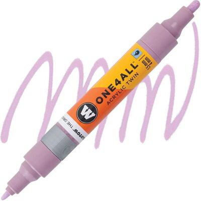 Molotow, Marqueur, Marqueur pour Maquettes - One4All Twin - Acrylique Lilas Pastel - 1,5/4mm - -201 - 15 cm (1x) Molotow, Marqueur, Marqueur pour Maquettes - One4All Twin - Acrylique Lilas Pastel - 1,5/4mm - -201 - 15 cm (1x)