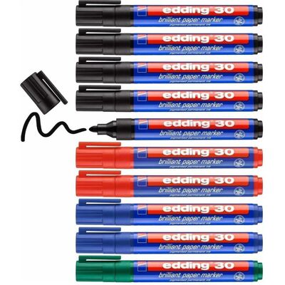 Edding, Marqueur, 30 SET DE 10 COULEURS (10x) Edding, Marqueur, 30 SET DE 10 COULEURS (10x)