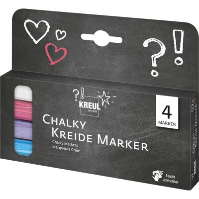 Kreul, Marqueur, Marqueur craie craie moyen lot de 4 (4x) Kreul, Marqueur, Marqueur craie craie moyen lot de 4 (4x)