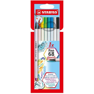 Stylo à pinceau STABILO Pen 68 - Pack de 8 Stylo à pinceau STABILO Pen 68 - Pack de 8