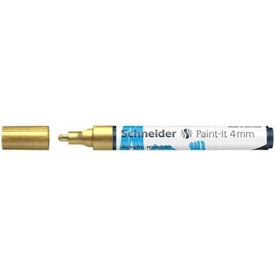 Schneider, Marqueur, Marqueur acrylique Paint-It 320 4mm or (1x) Schneider, Marqueur, Marqueur acrylique Paint-It 320 4mm or (1x)