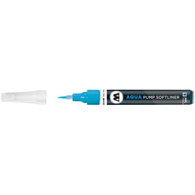 Molotow, Marqueur, Marqueur pinceau Pump Softliner Aqua 1mm cyan (1x) Molotow, Marqueur, Marqueur pinceau Pump Softliner Aqua 1mm cyan (1x)