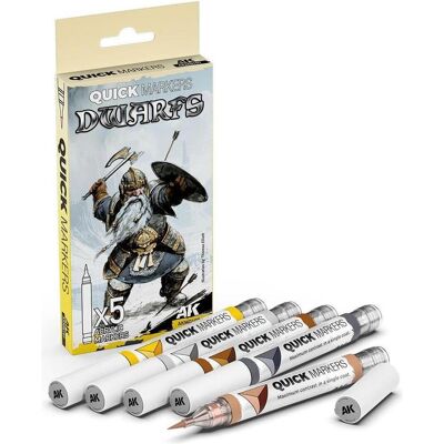 AK Interactive, Marqueur, Dwarfs Quick Markers Set AK Interactive, Marqueur, Dwarfs Quick Markers Set