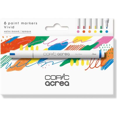 Copic, Marqueur, Marqueur acrea Set Vivid (6x) Copic, Marqueur, Marqueur acrea Set Vivid (6x)