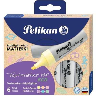 Pelikan Marqueur, Surligneur 490 eco Set de 6 couleurs pastel dans un étui (6x) Pelikan Marqueur, Surligneur 490 eco Set de 6 couleurs pastel dans un étui (6x)
