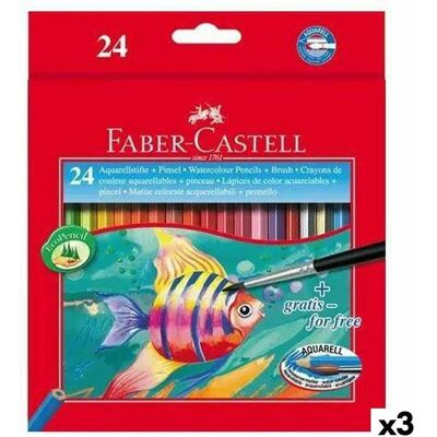 Crayons Aquarelle Faber-Castell - Multicolore - 3 Pièces - Crayons aquarelle Crayons Aquarelle Faber-Castell - Multicolore - 3 Pièces - Crayons aquarelle