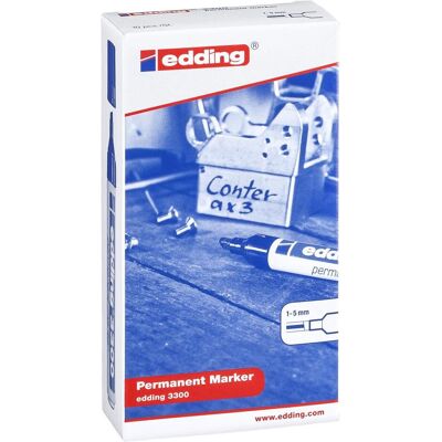Edding, Marqueur, Marqueur permanent 3300 1-5mm 10 pcs assortis (10x) Edding, Marqueur, Marqueur permanent 3300 1-5mm 10 pcs assortis (10x)
