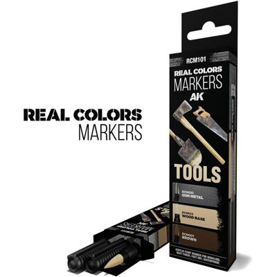 AK Interactive, Marqueur, Outils - Set 3 Marqueurs De Couleurs Réelles (3x) AK Interactive, Marqueur, Outils - Set 3 Marqueurs De Couleurs Réelles (3x)