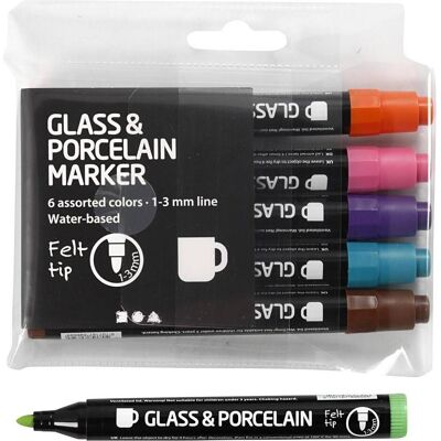 Creative Toys, Marqueur, Marqueur pour verre et porcelaine (1030029) (6x) Creative Toys, Marqueur, Marqueur pour verre et porcelaine (1030029) (6x)