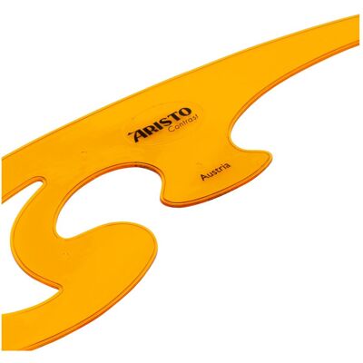 Aristo, Règle, Jeu de burmester 3 pcs tr.jaune (Matières plastiques) Aristo, Règle, Jeu de burmester 3 pcs tr.jaune (Matières plastiques)