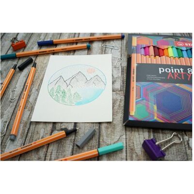 STABILO Point 88 ARTY Feutre Fineliner Multicolore - Stylo feutre STABILO Point 88 ARTY Feutre Fineliner Multicolore - Stylo feutre