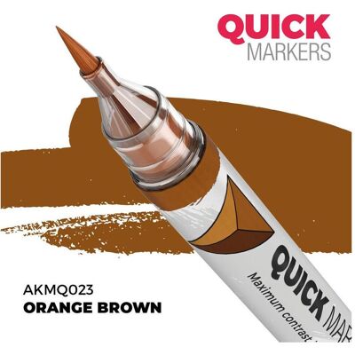 AK Interactive, Marqueur, - Quickmarker Orange Brown AK Interactive, Marqueur, - Quickmarker Orange Brown