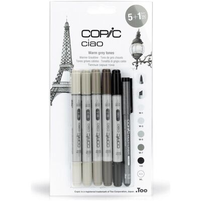 Copic, Marqueur, Tons gris chauds (6x) Copic, Marqueur, Tons gris chauds (6x)