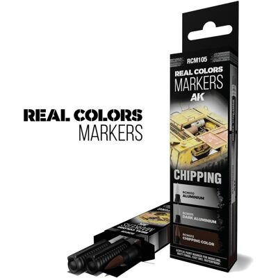 AK Interactive, Marqueur, Chipping - Set 3 Marqueurs De Couleurs Réelles (3x) AK Interactive, Marqueur, Chipping - Set 3 Marqueurs De Couleurs Réelles (3x)
