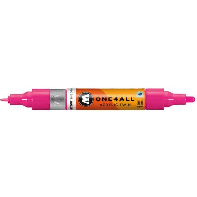 Molotow, Marqueur, Marqueur pour Maquettes - One4All Twin - Acrylique Rose Fluo Phospho. - 1,5/4mm - -217 - 15 cm (1x) Molotow, Marqueur, Marqueur pour Maquettes - One4All Twin - Acrylique Rose Fluo Phospho. - 1,5/4mm - -217 - 15 cm (1x)