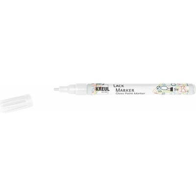 Kreul, Marqueur, Marqueur pour peinture laquée "Gloss Paint Marker", fin, blancá (1x) Kreul, Marqueur, Marqueur pour peinture laquée "Gloss Paint Marker", fin, blancá (1x)
