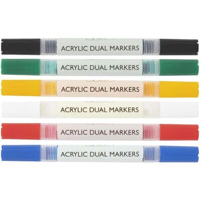 Creative Craft Group, Marqueur, TWIN MARKERS ACRYL 6 stk. (6x) Creative Craft Group, Marqueur, TWIN MARKERS ACRYL 6 stk. (6x)