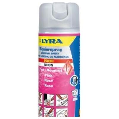 Tajima Trading ApS Lyra spray de marquage rose - 500 ml - Peinture en aérosol Tajima Trading ApS Lyra spray de marquage rose - 500 ml - Peinture en aérosol