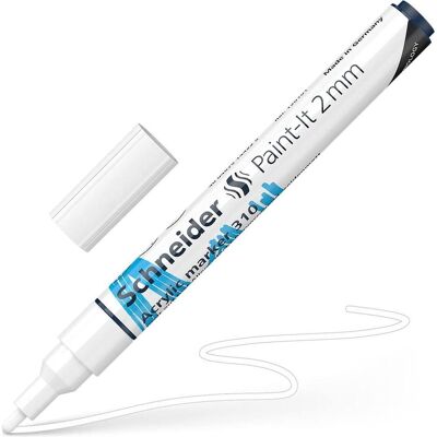 Schneider, Marqueur, Marqueur acrylique Paint-It 310 2mm blanc (1x) Schneider, Marqueur, Marqueur acrylique Paint-It 310 2mm blanc (1x)