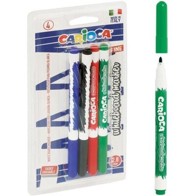Carioca, Marqueur, Marqueurs pour tableaux blancs 4 couleurs (4x) Carioca, Marqueur, Marqueurs pour tableaux blancs 4 couleurs (4x)