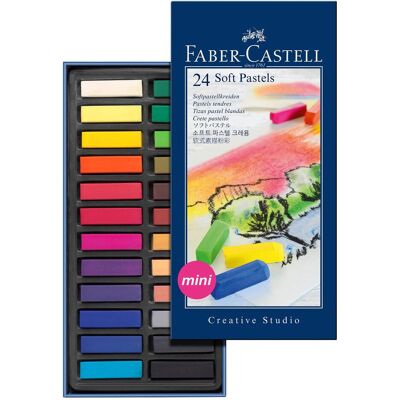 Faber-Castell, Écriture + dessin, Pastels doux Mini (24x) Faber-Castell, Écriture + dessin, Pastels doux Mini (24x)