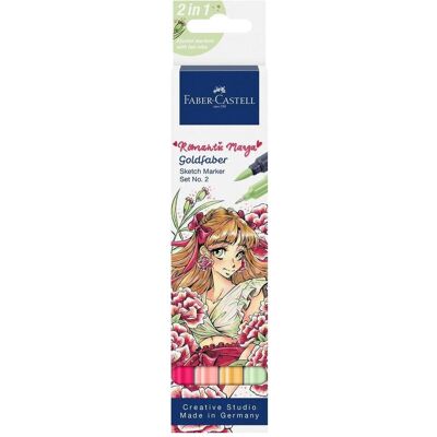 Faber-Castell, Marqueur, Goldfaber Sketch Marker Romantic Manga Set. 4er Etui (4x) Faber-Castell, Marqueur, Goldfaber Sketch Marker Romantic Manga Set. 4er Etui (4x)