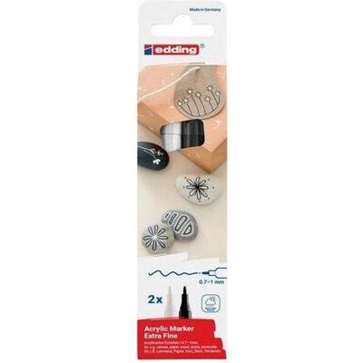 Edding, Marqueur, 5500 Acrylstifte farbsortiert 0,7 - 1,0 mm, 2 St. (2x) Edding, Marqueur, 5500 Acrylstifte farbsortiert 0,7 - 1,0 mm, 2 St. (2x)