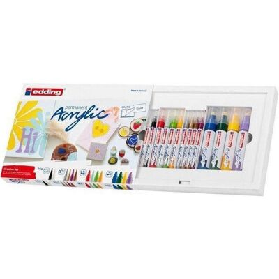 Edding, Marqueur, CS14B Acrylstifte-Set farbsortiert 14 St. (14x) Edding, Marqueur, CS14B Acrylstifte-Set farbsortiert 14 St. (14x)