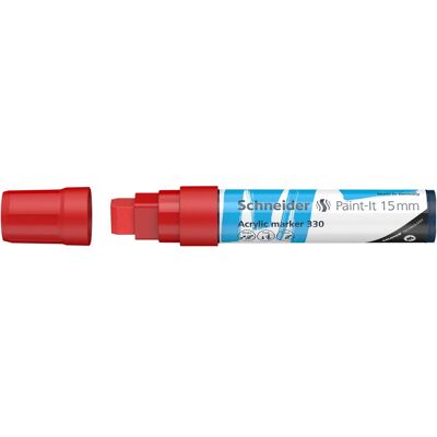 Schneider, Marqueur, Marqueur acrylique Paint-It 330 15mm rouge (1x) Schneider, Marqueur, Marqueur acrylique Paint-It 330 15mm rouge (1x)