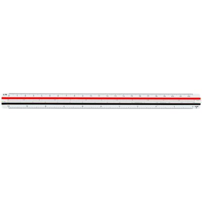 Aristo, Règle, Règle triangulaire D, blanc (Matières plastiques) Aristo, Règle, Règle triangulaire D, blanc (Matières plastiques)